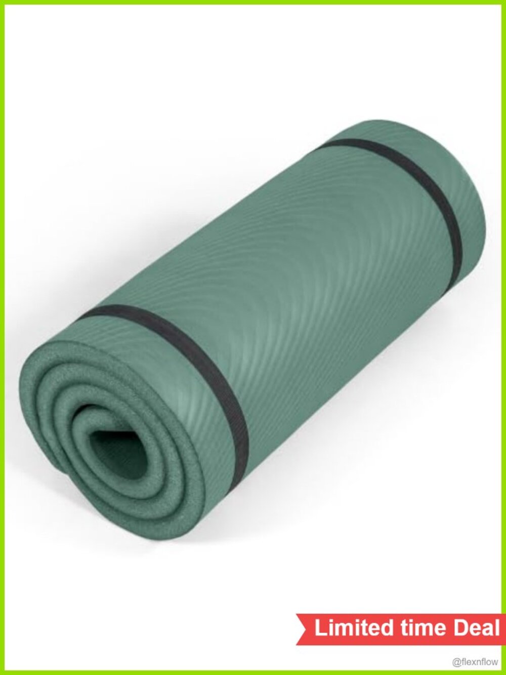 Extra Thick 1 Inch Yoga Mat NBR Foam Exercise Pilates Mat with Strap